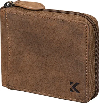 Produktbild von Leder Geldbörse Herren Echtleder Portemonnaie RFID Querformat Geldbeutel Tan (9947)