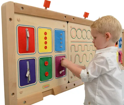 Obrázek produktu pro Masterkidz Montessori nástěnná deska Tlačítka pro otevírání a zavírání zámků