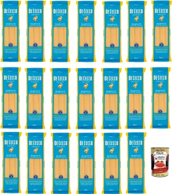 Produktbild von De Cecco Bucatini N°15 100% Italienisch Pasta Nudeln 20x 500g + Italian Gourmet Polpa 400g