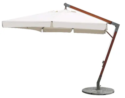 Immagine prodotto di Ombrellone da giardino 3x4 mt con palo in legno girevole 360° Pisa