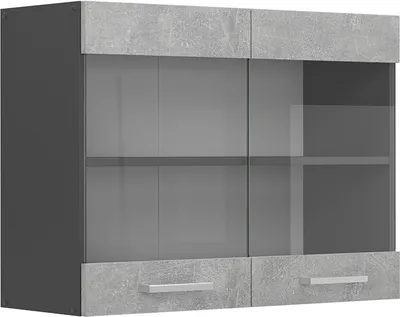 Produktbild von Küchenglasschrank Vicco R-Line Beton 80 cm, Model 53787