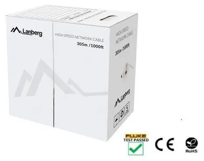 Produktbild von Lanberg LCU5-12CU-0305-B, 305 m, Cat5e, U/UTP (UTP), Blau