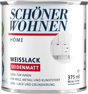 Produktbild von Schöner Wohnen Home Weißlack seidenmatt 375 ml