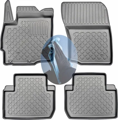 Produktbild von Z519827 TPE-Gummifußmatten kompatibel mit  Mitsubishi Outlander  3 CW0 Steilheck Geländewagen SUV 5-türer 2012- 5Sitze, nicht für Hybrid-Modell vorgesehen