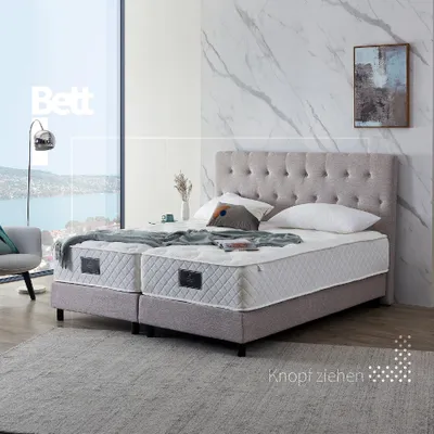 Produktbild von Boxspringbett Modell 211 mit Taschenfederkernmatratze