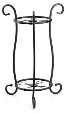 Image de HowHomely | Support pour fleurs - Support pour plantes - Étagère à fleurs - noir - 60 x 39 x 33 cm - en métal - Support - Décoratif