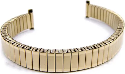 Produktbild von Minott Flex Band Ersatzband Uhrenarmband Edelstahl Zugband Goldfarben 12mm 21080