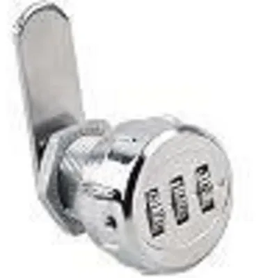 Produktbild von Schrankschloss mit Zahlenkombination 3-stellig Zinklegierung für 0,5-23 mm Schränke