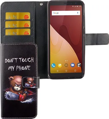 Zdjęcie produktu dla Etui na telefon komórkowy Wiko View z napisem niedźwiedź z piłą łańcuchową