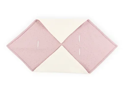 Produktbild von KraftKids Decke für Babyschale Winter Musselin goldene Punkte auf Rosa 75 cm x 75 cm