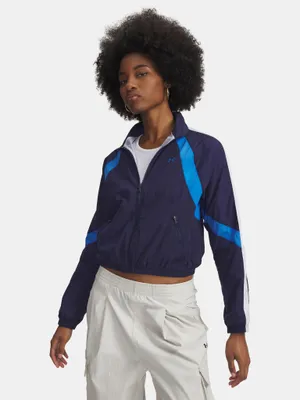 Produktbild von Under Armour UA Icon Crinkle Jacke für Damen – BLAU LG