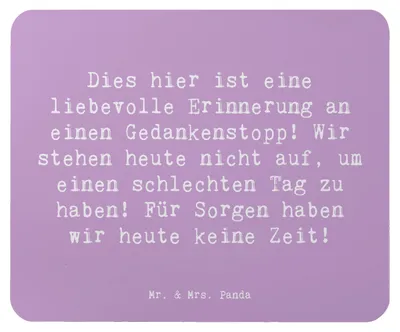 Produktbild von Mr. & Mrs. Panda Mauspad Spruch Freude Erleben - Lavendeltraum - Geschenk, Stimmungen, Motivation, Mouse Pad, Zitat, Mousepad, Zufriedenheit, Lächeln, keine Sorgen, pc
