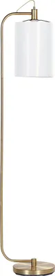 Produktbild von BELIANI Stehlampe Kupferfarben / Weiß aus Leinen u. Eisen 155 cm Modern Elegant für Wohnzimmer Schlafzimmer Flur