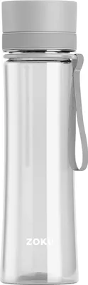 Obrázek produktu pro Láhev na pití, 0,6 l, polypropylen/silikon, bez BPA, světle šedá | Zoku