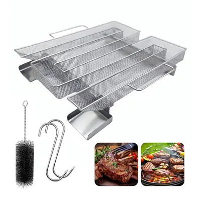 Obrázek produktu pro BBQ gril generátor studeného kouře z nerezové oceli 304 ve tvaru písmene M s dvojitým držákem kuřácké tyče