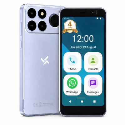 Immagine prodotto di 2026 NOTE 10. Telefono cellulare 4G per anziani, senza contratto, batteria 2900mAh, 12+32GB/512GB, riconoscimento facciale, ideale come regalo, resistente ai graffi, protezione per gli occhi, facile da usare