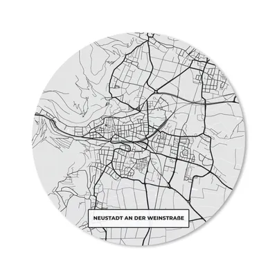 Produktbild von MuchoWow® Mauspad Mousepad Stadtplan - Neustadt An Der Weinstraẞe - Deutschland - Karte 20x20 cm - Mousepads - Maus Mat - Pad - Mausunterlage - Schreibtischmatte