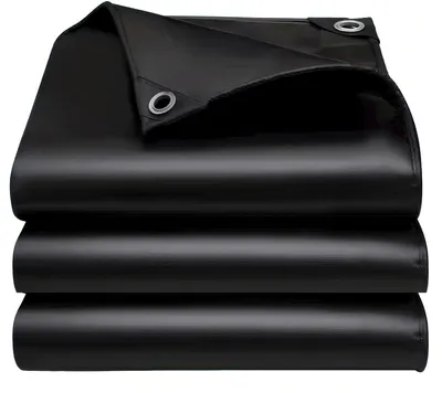 Obrázok produktu pre Čierna, vodeodolná vonkajšia plachta, ochranná plachta s okami z polyetylénu, 3 x 3 metre