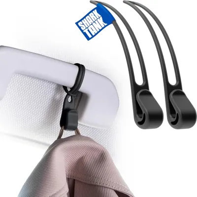 Produktbild von Auto Kleiderhaken, Kopfstützenhaken, 2 Stück, schwarz, für Tasche