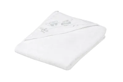 Produktbild von TEGA BABY Kapuzenhandtuch Eulen 100x100cm 100% weiße Baumwolle