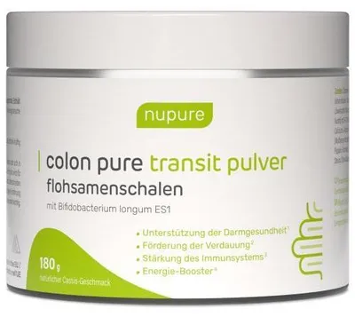 Produktbild von Nupure colon pure transit pulver flohsamenschalen 180 g