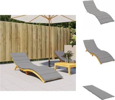 Obrázek produktu pro vidaXL Polštář na lehátko šedý 200x50x3 cm Oxfordská tkanina - Polštář na sezení