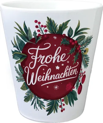 Produktbild von Weihnachtsdesign - Frohe Weihnachten Blumentopf