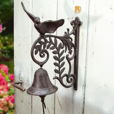 Produktbild von Stilvolle Glocke mit einem Vogel, Haustürglocke wie antik, im Landhausstil