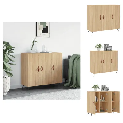Produktbild von vidaXL Sideboard Sonoma-Eiche 90x34x80 cm Holzwerkstoff -  Sideboards
