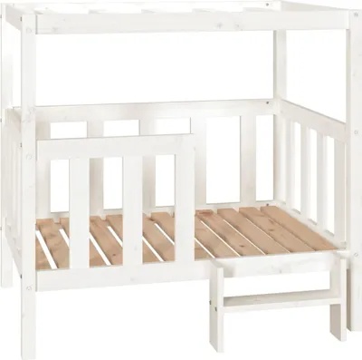 Zdjęcie produktu dla vidaXL Legowisko dla psa białe 105,5x83,5x100 cm lite drewno sosnowe