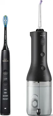 Produktbild von HX3866/43 - Combo Pack: DC 9000 Schallzahnbürste & Power Flosser 3000 schwarz