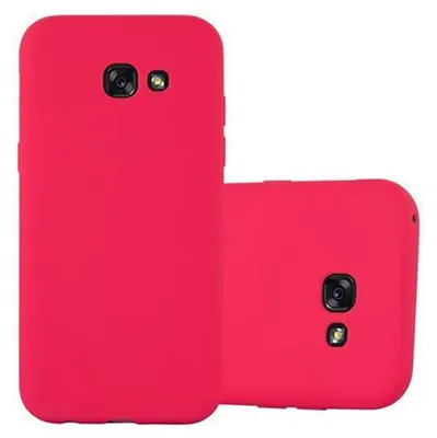 Produktbild von Cadorabo Hülle für Samsung Galaxy A3 2017 Schutzhülle in Rot Handyhülle TPU Silikon Etui Case Cover