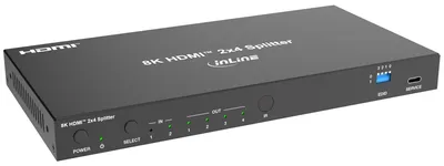 Produktbild von InLine 57887D, HDMI, 4x HDMI, 7680 x 4320 Pixel, Schwarz, Metall, 12 Bit