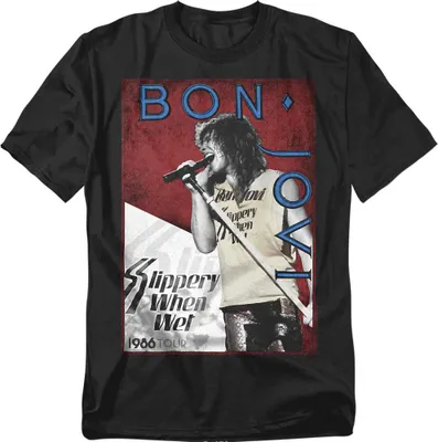 Produktbild von Bon Jovi - "86 Tour" T-Shirt für Herren/Damen Uni TV20677 (S) (Schwarz)