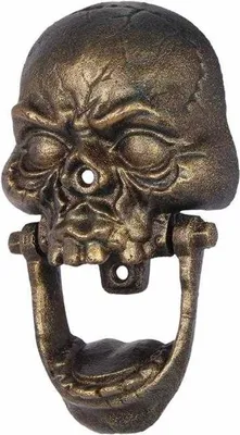 Produktbild von Wandglocke Türglocke Türklopfer Gusseisen Totenkopf
