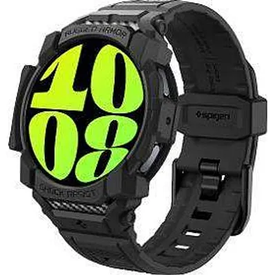 Productafbeelding van Spigen Rugged Armor Pro, Kapela, Smartwatch, Zwart, Samsung, Galaxy Watch 7 (44mm), Thermoplastisch polyurethaan (TPU)
