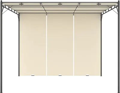 Immagine prodotto di Padiglione da giardino con tenda laterale 3x3x2,25 m crema