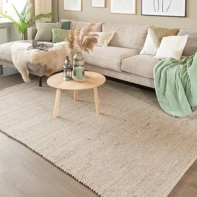 Image de Volero - Tapis en laine - Wise Blanc/Naturel - 160x230 cm