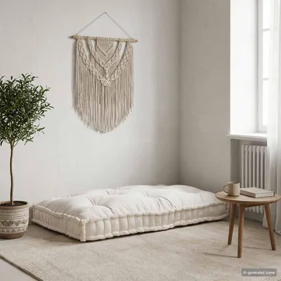 Obrázok produktu pre vidaXL Vankúš na paletovú pohovku, krémový, 120 x 80 x 12 cm, látka