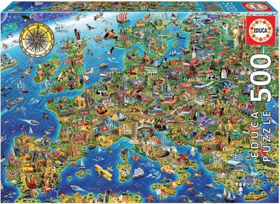 Produktbild von Educa Puzzle. Crazy European Map 500 Teile