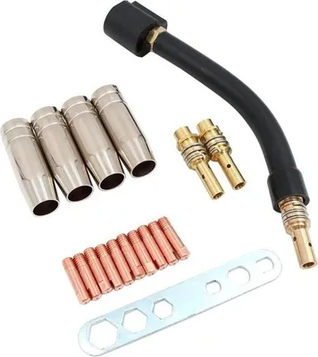 Image de Jeu de 18 buses de soudage MIG, jeu de pièces d'usure pour torches de soudage MIG/MAG, adapté pour 15AK MB15
