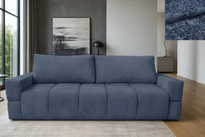 Produktbild von Schlafsofa 150x200 Rivello Nordelo mit Bettkasten Stoff Trenza Blau