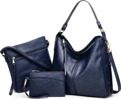 Produktbild von Pahajim Damen Handtaschen Set Kunstleder 3er Set in Schwarz