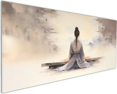 Produktbild von Wallario Küchenrückwand aus Glas, Größe: 125 x 50 cm, Motiv: Morgenstille | Spritzschutz | abwischbar | pflegeleicht | in