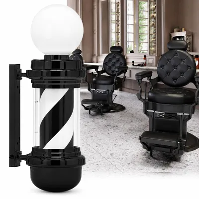 Image de Plafonnier colonne lampe LED de barbier enseigne publicité salon 67 cm, Image générée par une IA