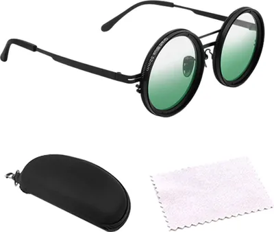 Produktbild von Sonnenbrille mit verstellbarer Tönung für Männer und Frauen, UV-Schutz, runde polarisierte Sonnenbrille, Retro-Kreisbrille mit Verlaufsgläsern für Strandfahrten und Angeln