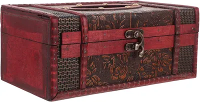 Produktbild von Rechteckige Retro-Taschentuchbox aus Holz, Serviettenhalter und Aufbewahrungsbox für Auto, Badezimmer, Küche, Schlafzimmer und Wohnzimmer