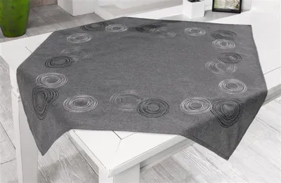 Produktbild von Tischdecke "Kringel" grau, 85x85 cm, modern & edel, Mitteldecke