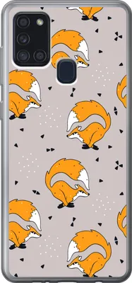 Produktbild von MuchoWow® Handyhülle Schutzhülle Hülle für Telefoonhoesje Samsung Galaxy A21s Mädchen - Fuchs - Tiere - Muster - Mädchen - Kinder - Kinder Silikon Softcase Handy Hülle - Hartschale