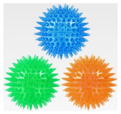 Produktbild von Hundeball mit Quietscher, unzerstörbar, 3-teiliges Set für große, kleine und mittelgroße Hunde (Blau/Grün/Orange)